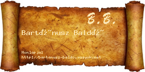 Bartánusz Baldó névjegykártya